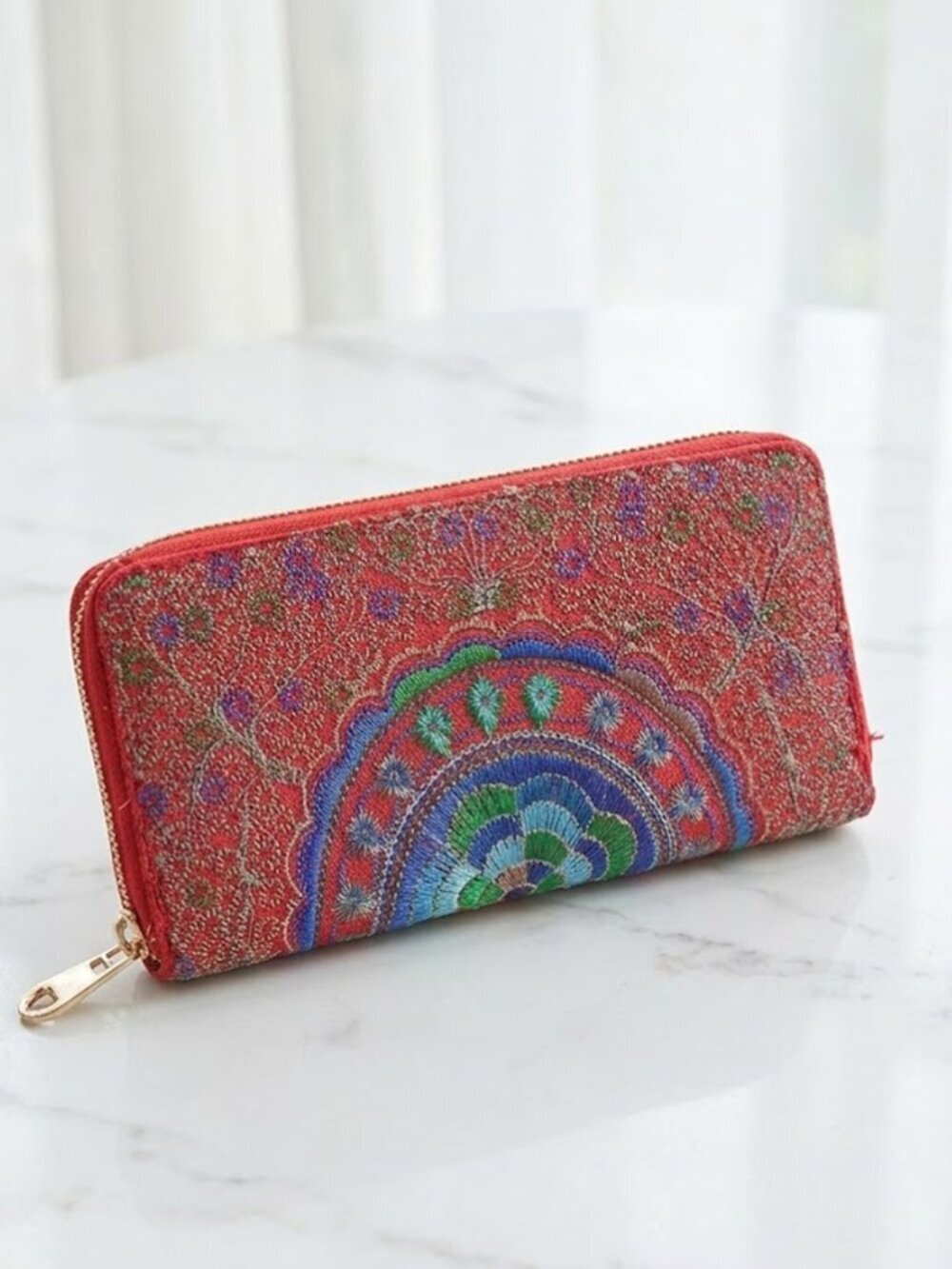 Ladies Red Long Wallet